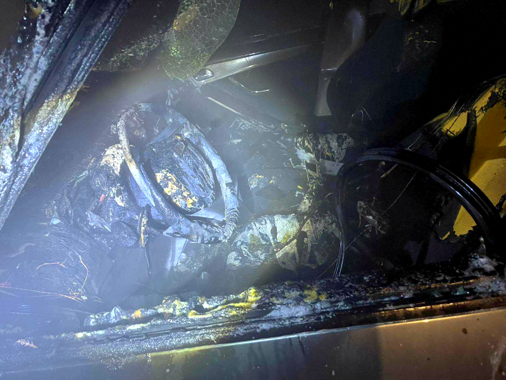 В Гродно вечером в пятницу сгорел минивэн