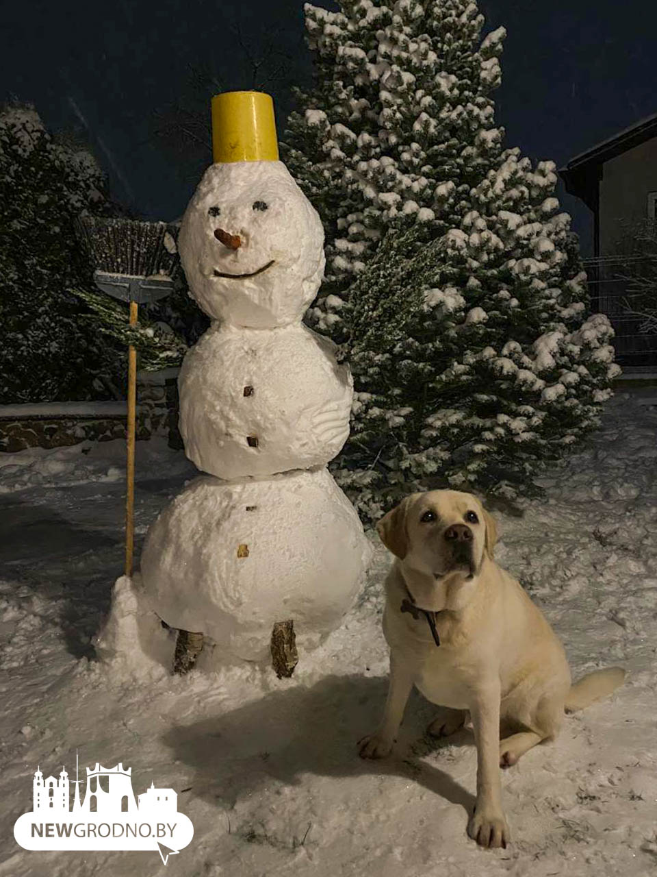 В Гродно украсили многочисленные снеговики
