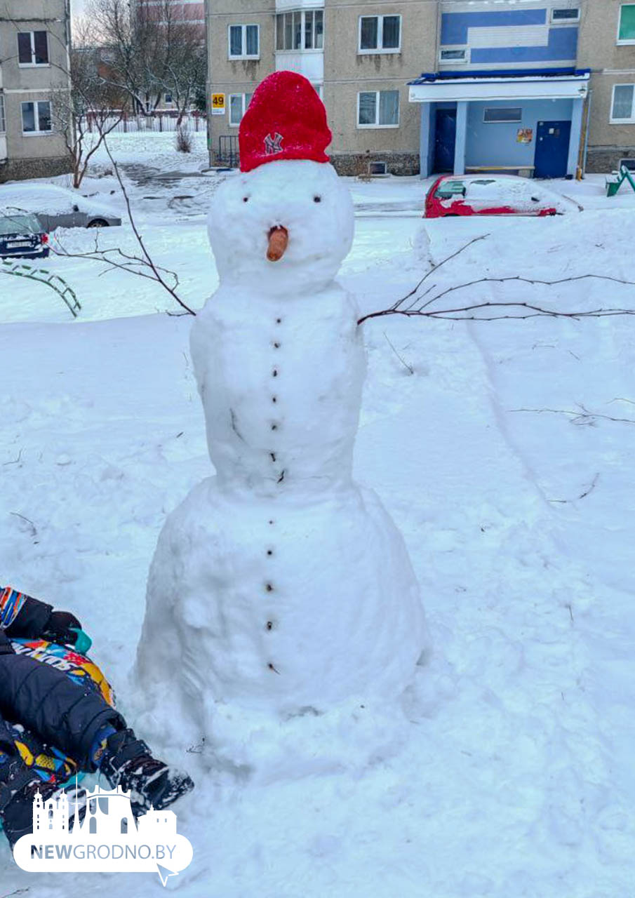 В Гродно украсили многочисленные снеговики
