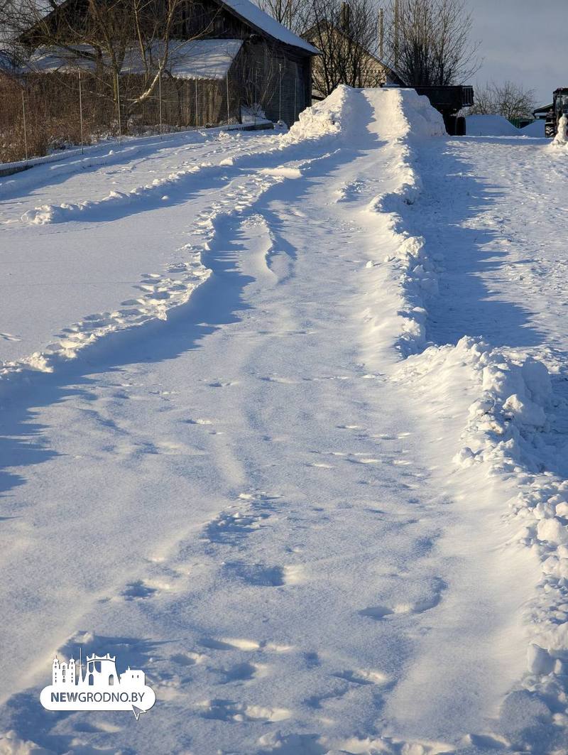 Под Гродно мужчина оборудовал трассу для тюбинга