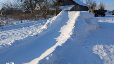 Под Гродно мужчина оборудовал трассу для тюбинга