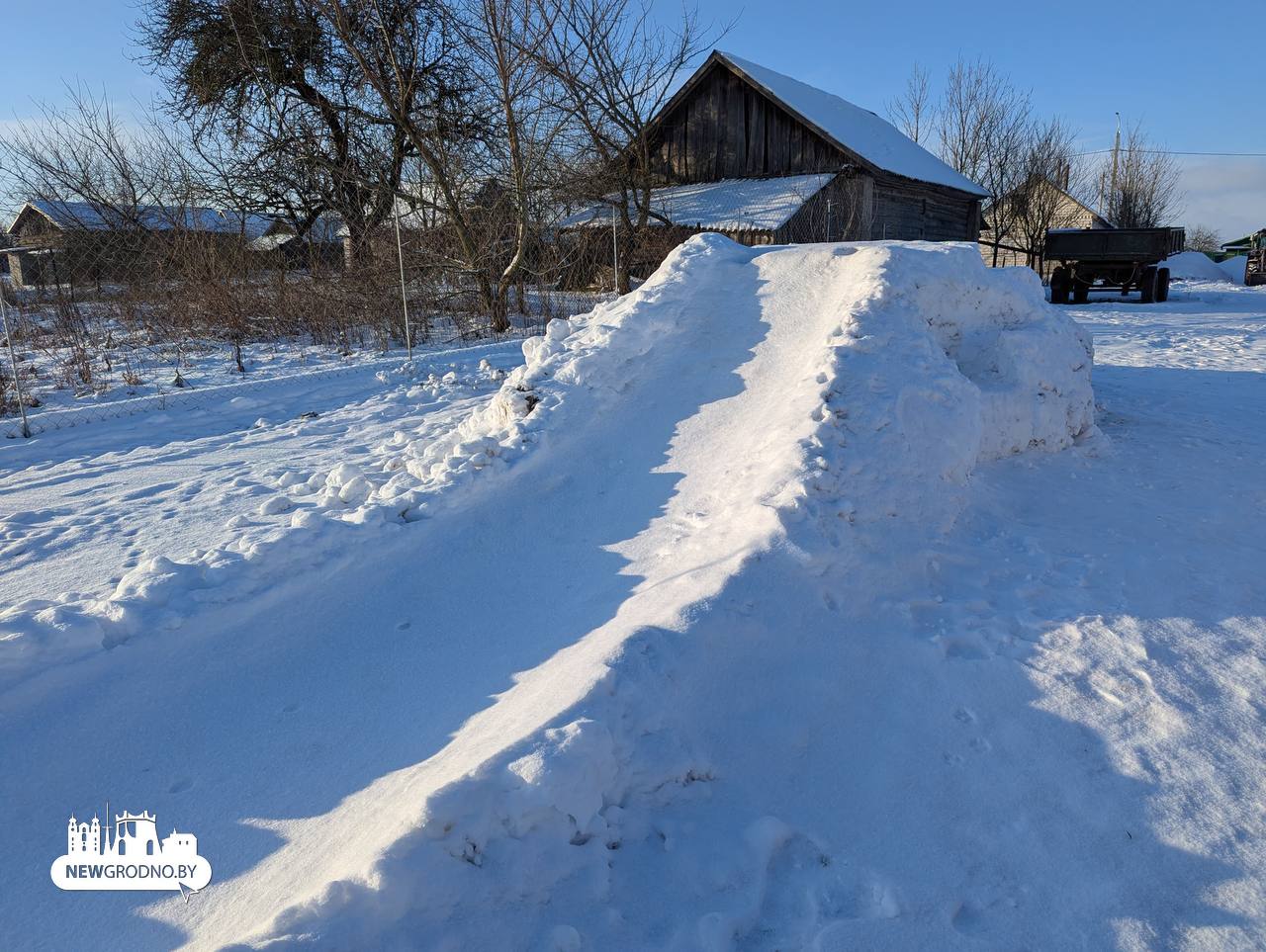 Под Гродно мужчина оборудовал трассу для тюбинга