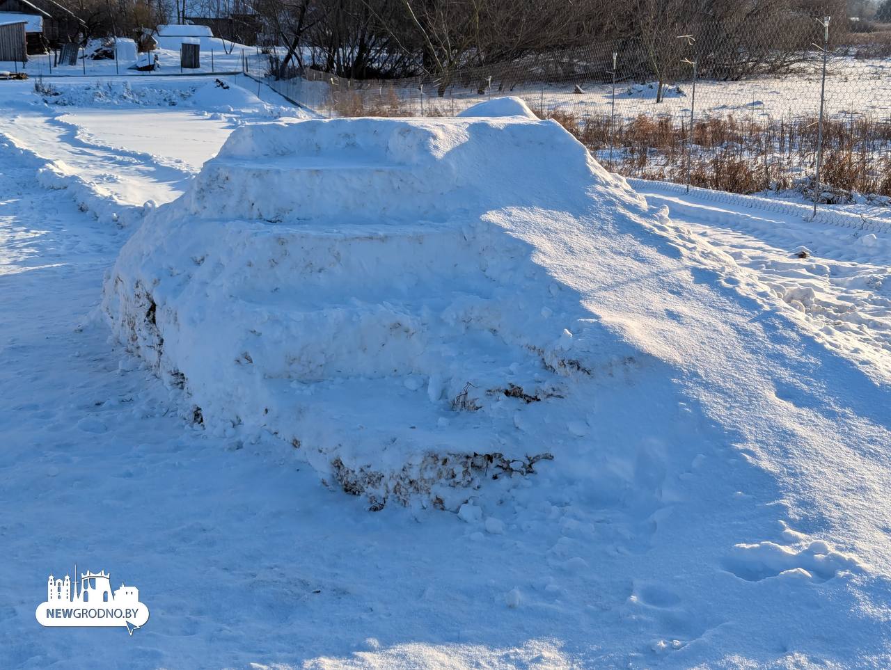Под Гродно мужчина оборудовал трассу для тюбинга