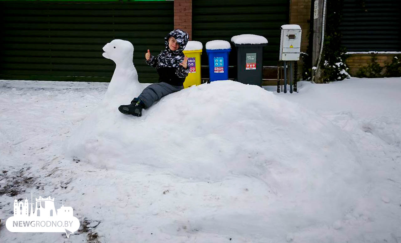 Cвежая порция креативных снеговиков из Гродно