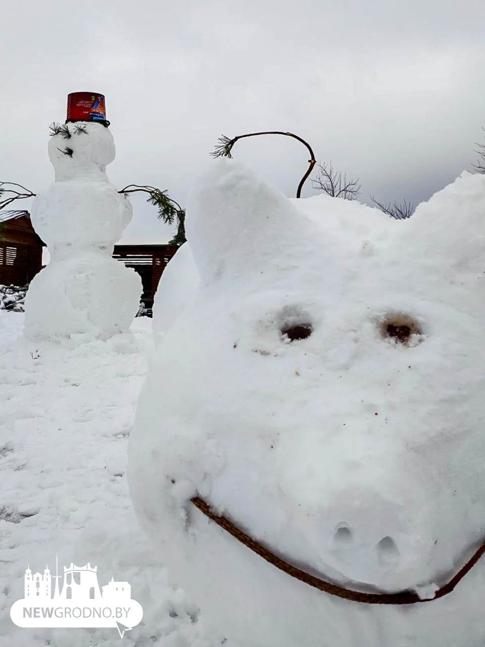 Cвежая порция креативных снеговиков из Гродно