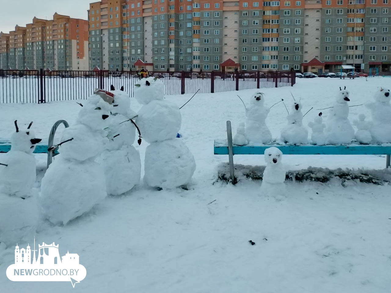Cвежая порция креативных снеговиков из Гродно