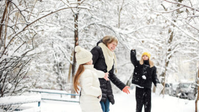 Сильные морозы и снег