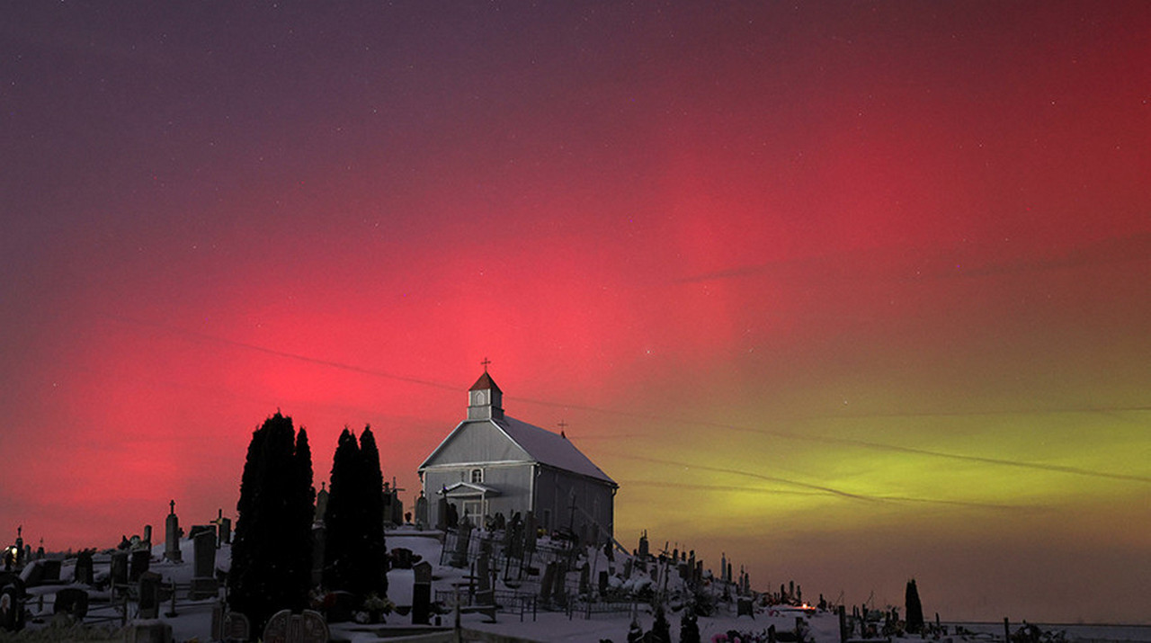 Полярное сияние над Гродненщиной