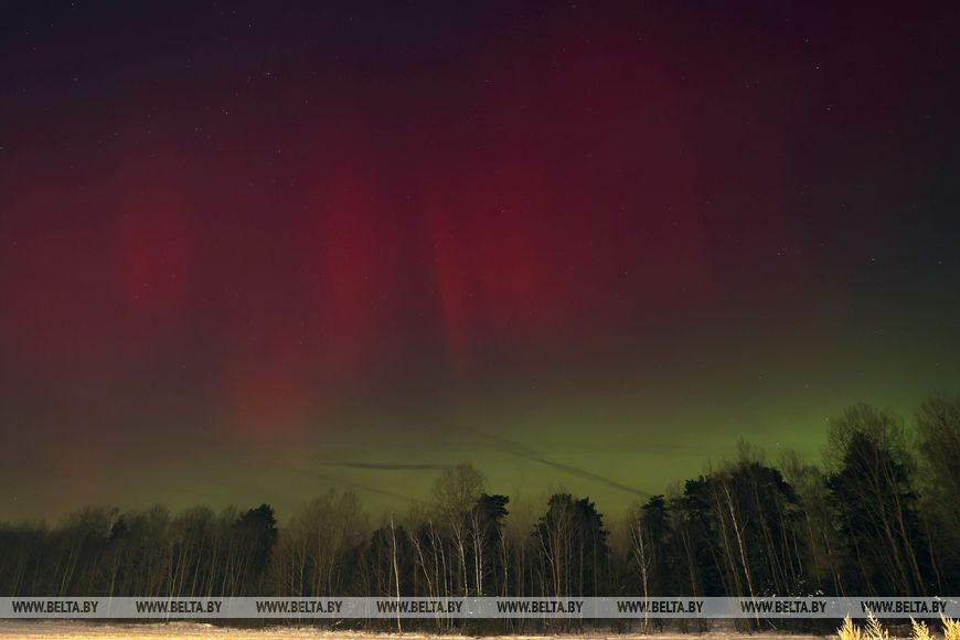 Полярное сияние над Гродненщиной