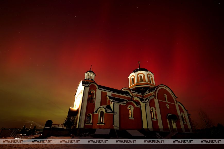 Полярное сияние над Гродненщиной