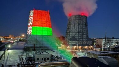 В Гродно на градирне