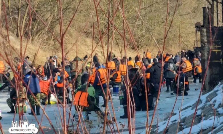 Гродненские рыболовы устроили ажиотаж на Немане