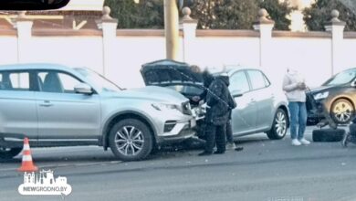 Массовое ДТП на Горновых в Гродно