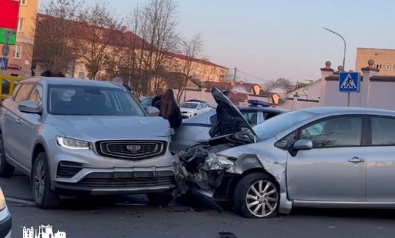 Массовое ДТП на Горновых в Гродно