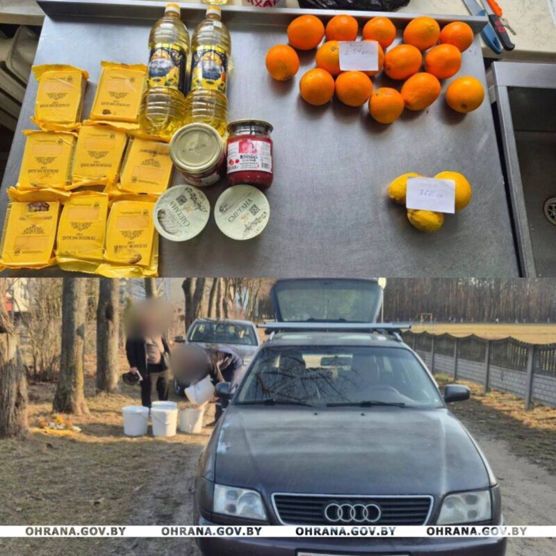 охрана задержала похитителей продуктов