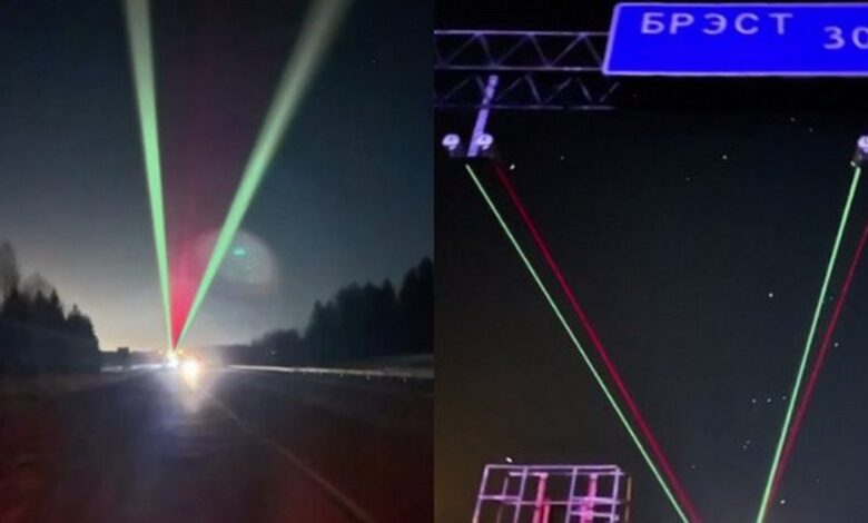 На трассе М1 водители заметили лазеры