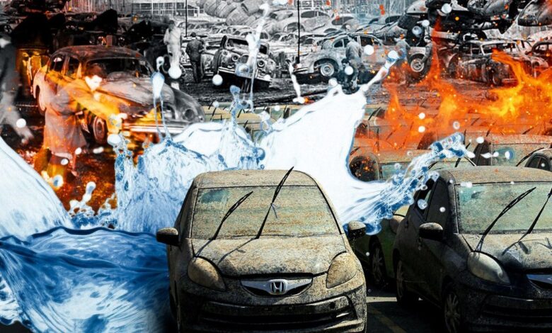 Сотни машин под водой