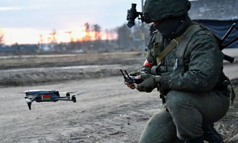 белорусские военные отрабатывают защиту