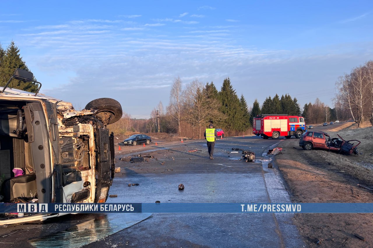Смертельное лобовое столкновение на трассе Р-28