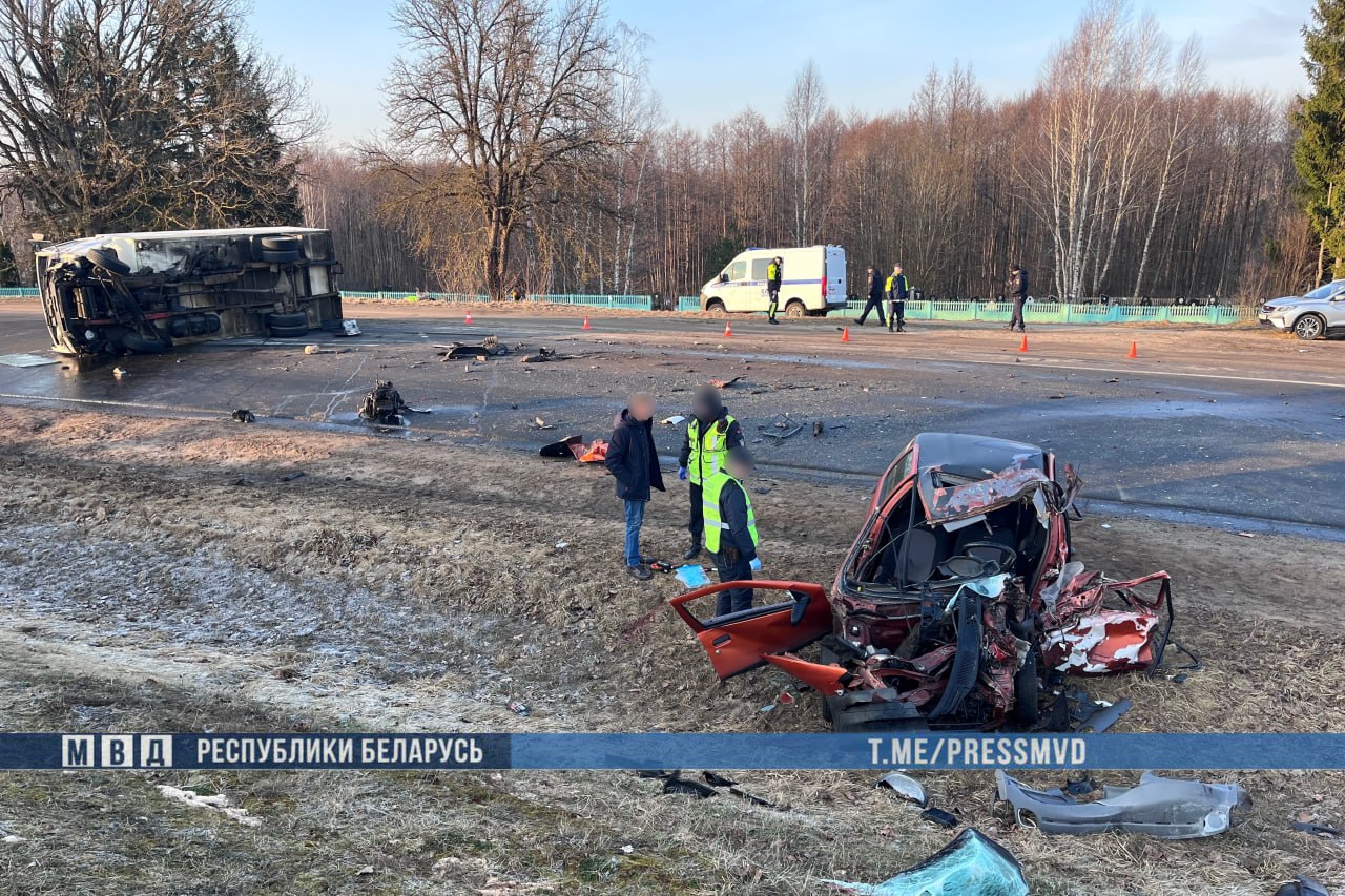 Смертельное лобовое столкновение на трассе Р-28