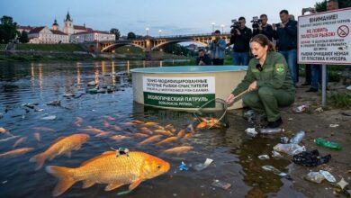 В Неман в районе Гродно выпустили 10 000 золотых рыбок
