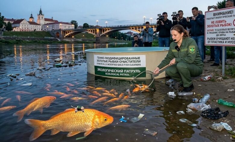 В Неман в районе Гродно выпустили 10 000 золотых рыбок
