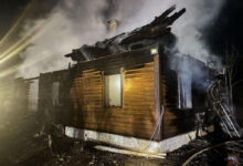 Ночной пожар в агроусадьбе