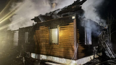 Ночной пожар в агроусадьбе