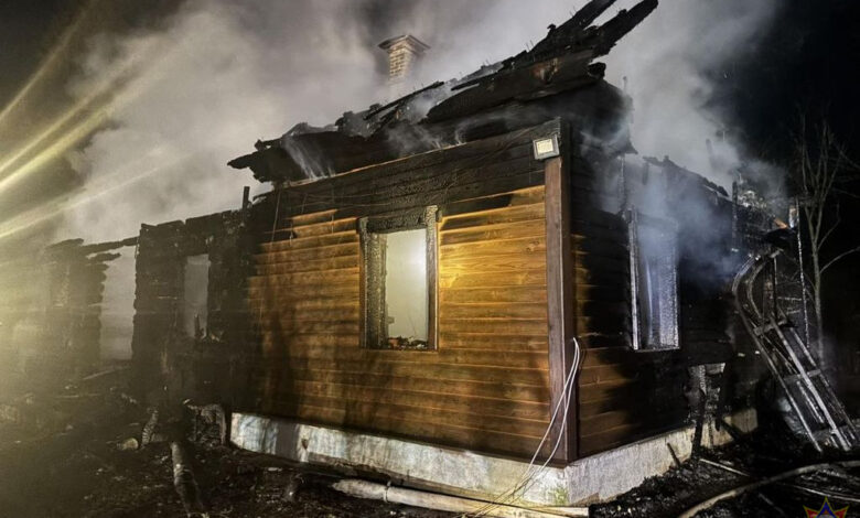 Ночной пожар в агроусадьбе