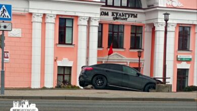 Авария в Гродно попала на камеру наблюдения