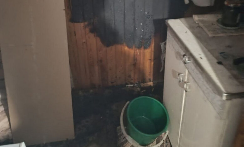 В Гродно горел балкон