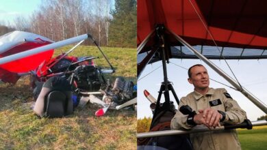 очевидцы — о крушении мотодельтаплана