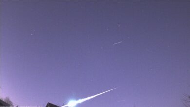 Яркий метеорит