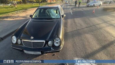 В Пинске Mercedes насмерть