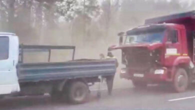 Пять машин столкнулись