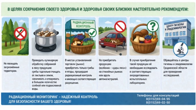 В трех районах Гродненской области находили «фонящие» грибы и ягоды