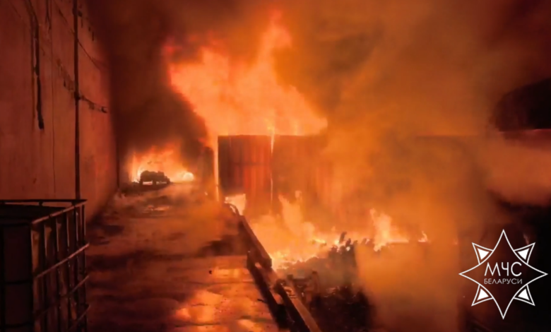 В Минске горел пивзавод