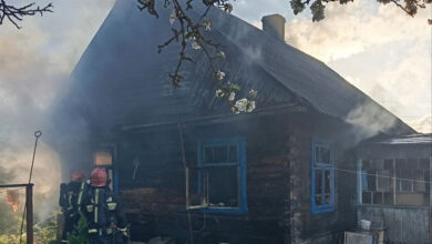 при пожаре