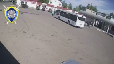 В Чаусах неуправляемый автобус