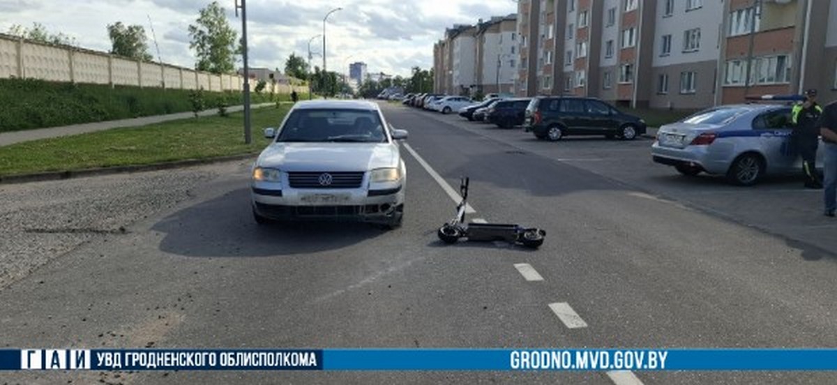 В Сморгони легковушка сбила 10-летнего мальчика на самокате