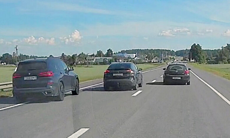 водитель BMW перегнул