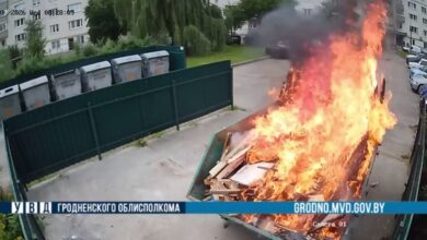 В Гродно мужчина поджег мусорный контейнер