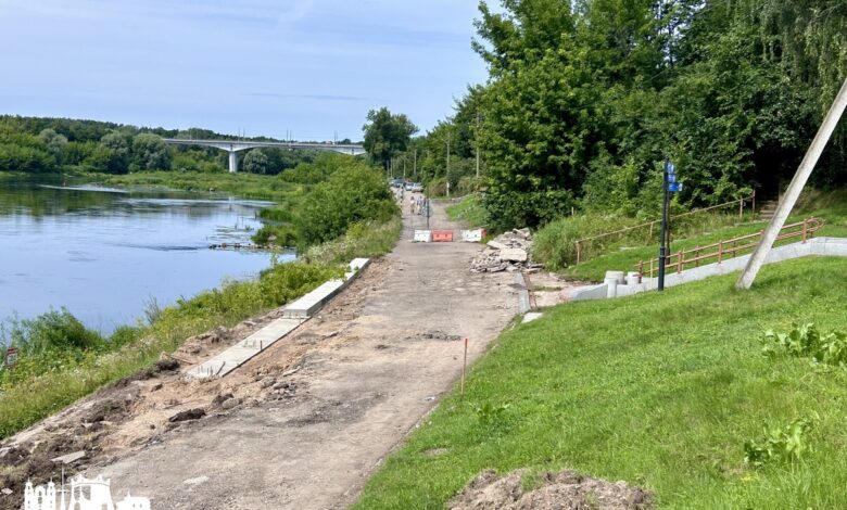 Реконструкция набережной в Гродно