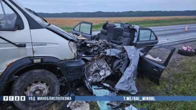 Лобовое столкновение под Солигорском