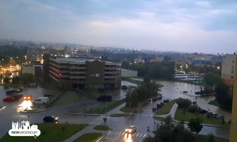 Гродно ушёл под воду после мощного ливня