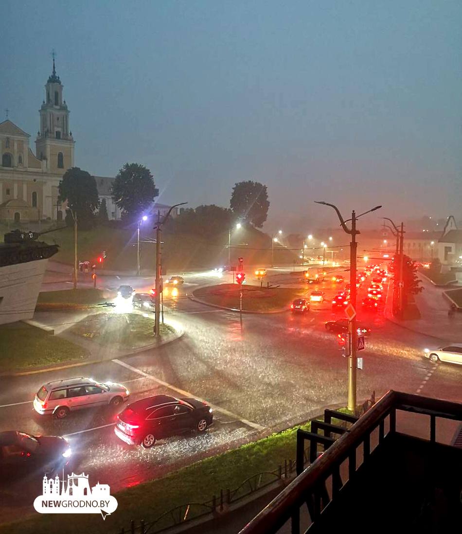 Гродно ушёл под воду после мощного ливня