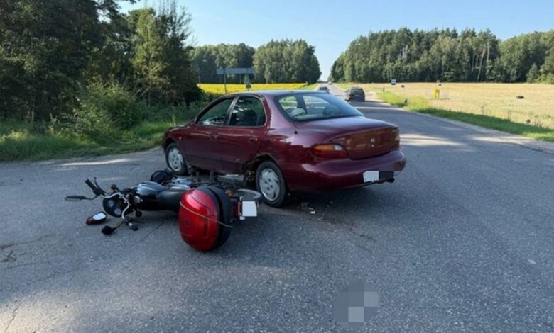 Под Гродно легковушка сбила мотоциклиста