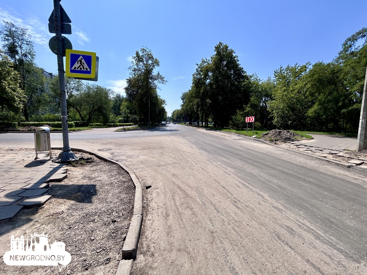 Ремонт улицы Гагарина в Гродно на финишной прямой