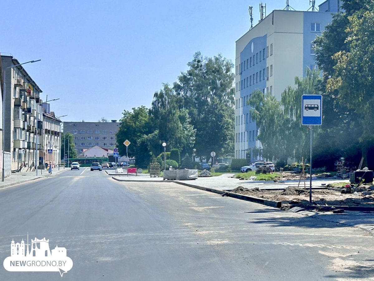 Ремонт улицы Гагарина в Гродно на финишной прямой