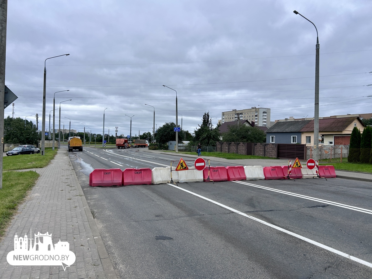 В Гродно закрыли на ремонт одну из главных развязок